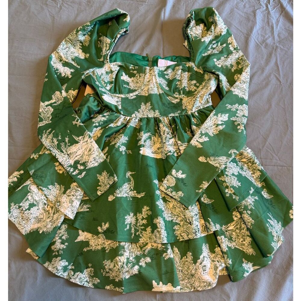 Selkie Size XL The Cedar Toile Boleyn Dress Green Free People New - Picture 3 of 7